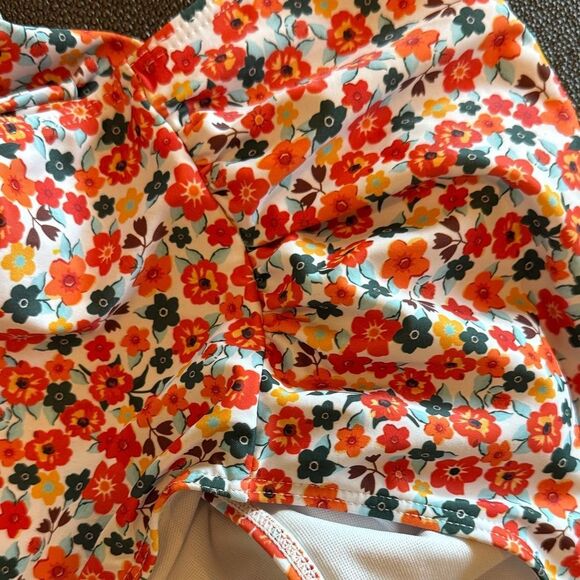 Floral Smocked and High waisted Bikini Set Maternity friendly size small - Picture 7 of 12